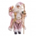 Adorno Navideño Rosa Plástico Poliresina Tejido 45 cm