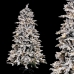 Sapin de Noël Blanc Vert PVC Métal Polyéthylène Enneigé 210 cm