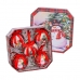 Kerstballen Rood Multicolour Papier Polyfoam Sneeuwpop 7,5 x 7,5 x 7,5 cm (5 Stuks)