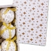 Bolas de Natal Branco Dourado Papel Polyfoam 7,5 x 7,5 x 7,5 cm (6 Unidades)