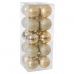 Kerstballen Gouden Plastic 6 x 6 x 6 cm (20 Onderdelen) (20 Stuks)