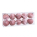 Bolas de Navidad Rosa Dorado Polyfoam Tejido 6 x 6 x 6 cm (10 Unidades)