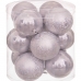 Globuri de Crăciun Argintiu Plastic 8 x 8 x 8 cm (12 Unități)