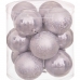 Kerstballen Zilverkleurig Plastic 8 x 8 x 8 cm (12 Stuks)