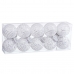 Bombki świąteczne Biały Srebrzysty Plastikowy Materiał Cekiny 6 x 6 x 6 cm (10 Sztuk)