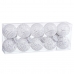 Boules de Noël Blanc Argenté Plastique Tissu Paillettes 6 x 6 x 6 cm (10 Unités)