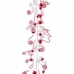 Božićni vijenac Bijela Crvena Plastika Foam 180 cm