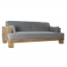 Sofa DKD Home Decor Natural Grey Polyester Aluminium Recycled Wood (224 x 95 x 82 cm)