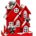 Weihnachtsschmuck Rot Holz Haus 24 x 13 x 33 cm