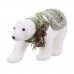 Adorno Navideño Blanco Multicolor Plástico Polyfoam Tejido Oso 13 x 32 x 15 cm