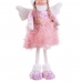 Božični okrasek Pisana Roza Kovina Poliresin Tkanina Angel 24 x 12 x 63 cm