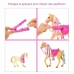 Ensemble de jouets Barbie Toilettage des Chevaux Plastique