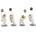 Dekorativ figur Home ESPRIT Hvid Gylden Astronaut kvinde 10,5 x 10,5 x 25 cm (4 enheder)