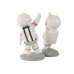 Decorative Figure Home ESPRIT White Golden Astronaut 10,5 x 10,5 x 25 cm (4 Units)