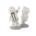 Dekoratīvās figūriņas Home ESPRIT Balts Bronza Astronauts 10,5 x 10,5 x 25 cm (4 gb.)