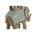 Decoratieve figuren Home ESPRIT Wit Olifant Koloniaal 24,5 x 9,5 x 35 cm