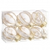 Коледни топки Бял Прозрачен Златен Пластмаса Състав Звезди 6 x 6 x 6 cm (6 броя)