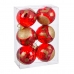 Kerstballen Rood Plastic 8 cm (6 Stuks)