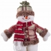 Božični okrasek Pisana Kovina Tkanina Snežna Lutka 33 cm