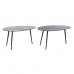 Table d'appoint DKD Home Decor Noir Doré Aluminium Laiton 78 x 45 x 40 cm (2 Unités)