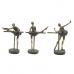 Statua Decorativa Home ESPRIT Grigio Dorato Ballerina Classica 14 x 8 x 20 cm (3 Unità)