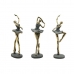 Dekoratív Figura Home ESPRIT Szürke Aranysàrga Balett Táncos 15 x 10 x 43 cm (3 egység)