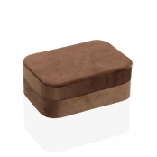 Scatola-Portagioie DKD Home Decor 17 x 13 x 8,5 cm Rosa Poliuretano Legno  MDF