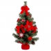 Ornament de Crăciun Roșu Verde Plastic Țesătură Pom de Crăciun 60 cm