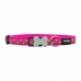 Dog collar Red Dingo STYLE STARS LIME ON HOT PINK 15 mm x 24-36 cm
