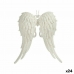 Vianočná ozdoba Krídla anjela Biela Plastické Trblietky 13 x 14,5 x 2,5 cm (24 kusov)