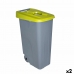 Cubo de Basura con Ruedas Denox 110 L Amarillo 58 x 41 x 89 cm