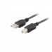 Καλώδιο USB A σε USB B Lanberg CA-USBA-15CU-0010-BK Μαύρο 1 m