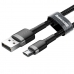 USB to mikro USB kabelis Baseus CAMKLF-BG1 Balts Melns 1 m