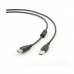 USB Pikendusjuhe GEMBIRD 3m USB 2.0 A M/FM Must 3 m