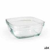 Duralex - Lys Square Stackable Bowl with White Lid 14-CM (5 1/2 in)