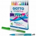 Marker tollkészlet Giotto Turbo Soft Brush Többszínű (10 egység)