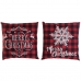 Cushion DKD Home Decor Christmas White Red Polyester Frames 40 x 10 x 40 cm (2 Units)