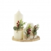 Kaarsenset DKD Home Decor Wit Groen Kerstmis 7 x 7 x 15 cm