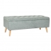 Banqueta Home ESPRIT Preto Verde Natural Madeira 114 x 44 x 42 cm