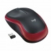 Wireless Mouse Logitech M185 Red Black Black/Red