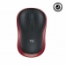 Wireless Mouse Logitech M185 Red Black Black/Red