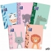 Notitieboekje Oxford Animal Besties Multicolour A5 32 bladeren (10 Stuks)