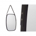 Wall mirror Black Crystal Polyskin 43 x 65 x 3 cm (4 Units)