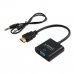 HDMI-VGA Audioadapteriga Savio CL-23/B Must 50 cm