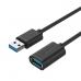 Cabo USB Unitek Y-C459GBK Macho/Fêmea Preto 2 m