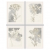 Πίνακας DKD Home Decor 55 x 2,5 x 70 cm Blomster Ρομαντικό (4 Τεμάχια)