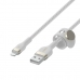 Cablu USB la Lightning Belkin CAA010BT3MWH Alb 3 m