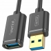 Cabo USB Unitek Y-C457GBK Macho/Fêmea Preto 1 m