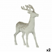 Figurine Décorative Licorne Blanc Plastique 9,5 x 31 x 40 cm (6 Unités)