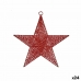 Adorno Natalício Estrela Vermelho Metal 30 x 32 x 0,5 cm (24 Unidades)